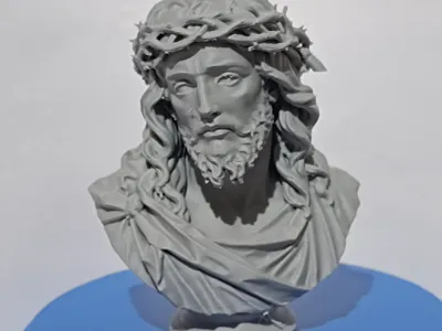 Bust of Jesus with Crown of Thorns