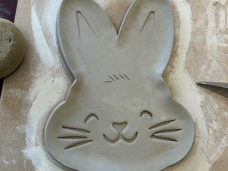 Bunny cute silhouette and face