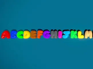 3D Bubble Letters of the Alphabet