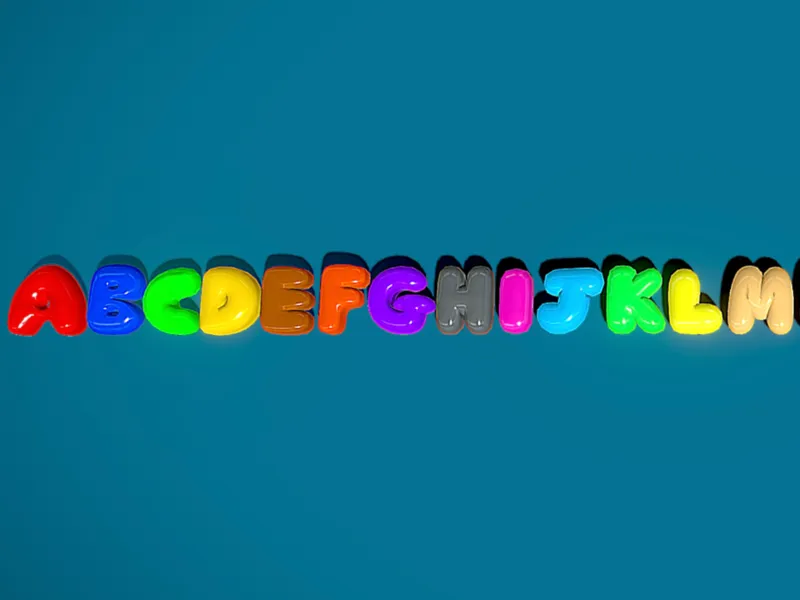 3D Bubble Letters of the Alphabet