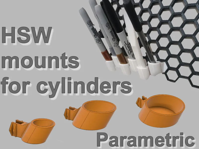 Parametric angled cylinder holder for HSW
