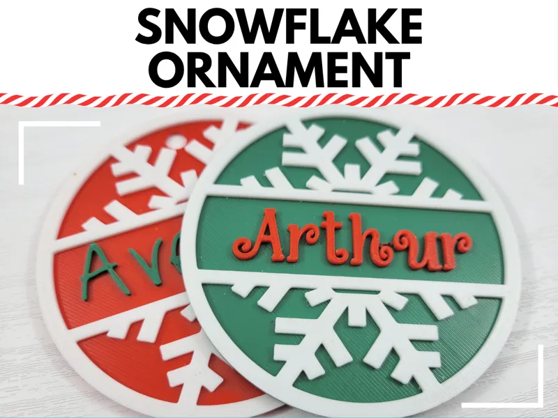 Snowflake Ornament with Personalized Name