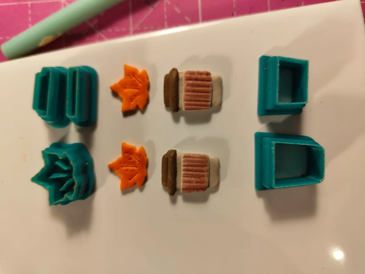 Pumpkin Spice Latte Earrings Clay Cutter Set view 2