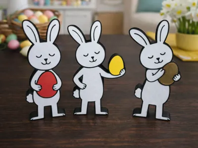 Easter Bunny Holding an Egg / Spring/Easter Decor