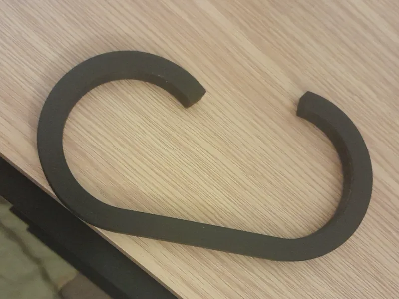 Hook for cupboard rail