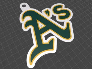 Oakland Athletics keychain 