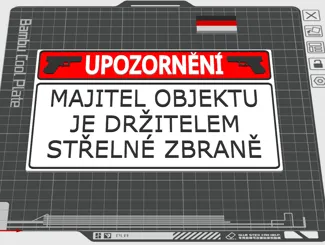 Cedule Upozornění střelná zbran