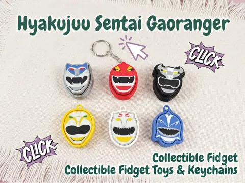 Objeto manipulable: Hyakujuu Sentai Gaoranger Fidget Clicker Set — referencia de MakerWorld