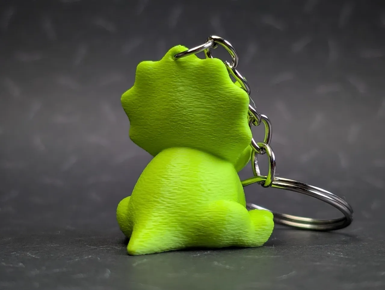 Cute Mini Triceratops + Keychain view 3