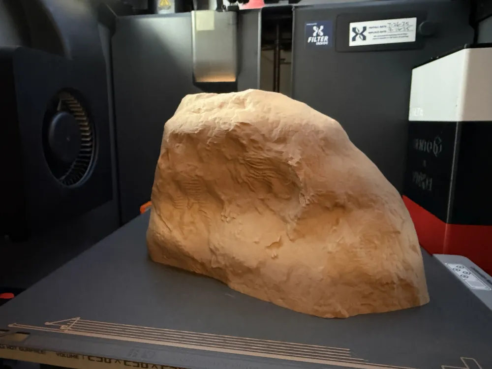 Hollow fake rock - cover for water valve etc. - Free 3D Print Model ...