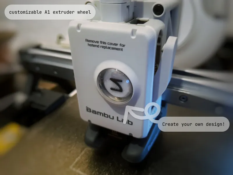 Customizable A1 series extruder wheel