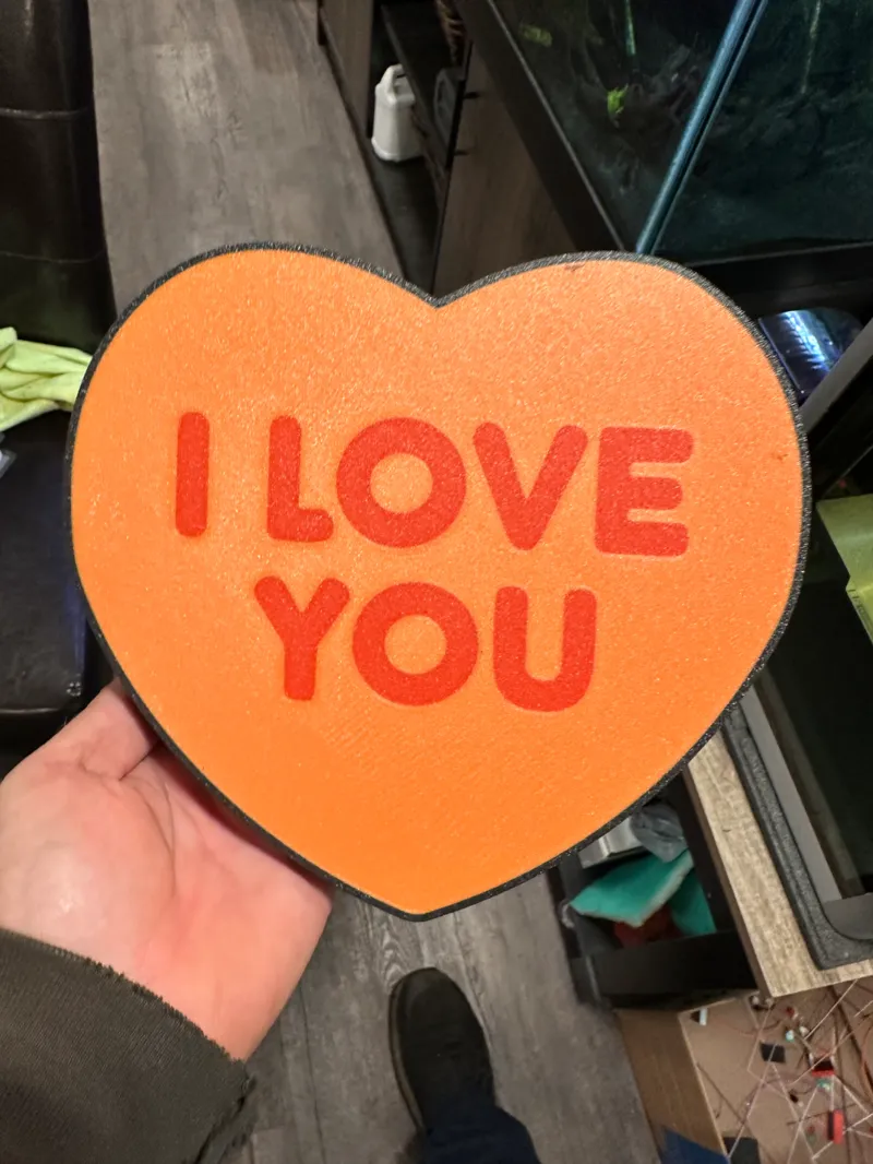 I love you candy heart light box