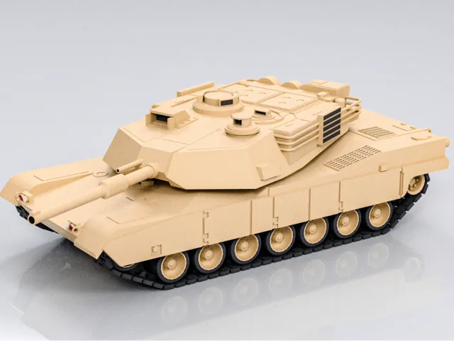 M1A2 Abrams 1:35 fully 3D printed model tank