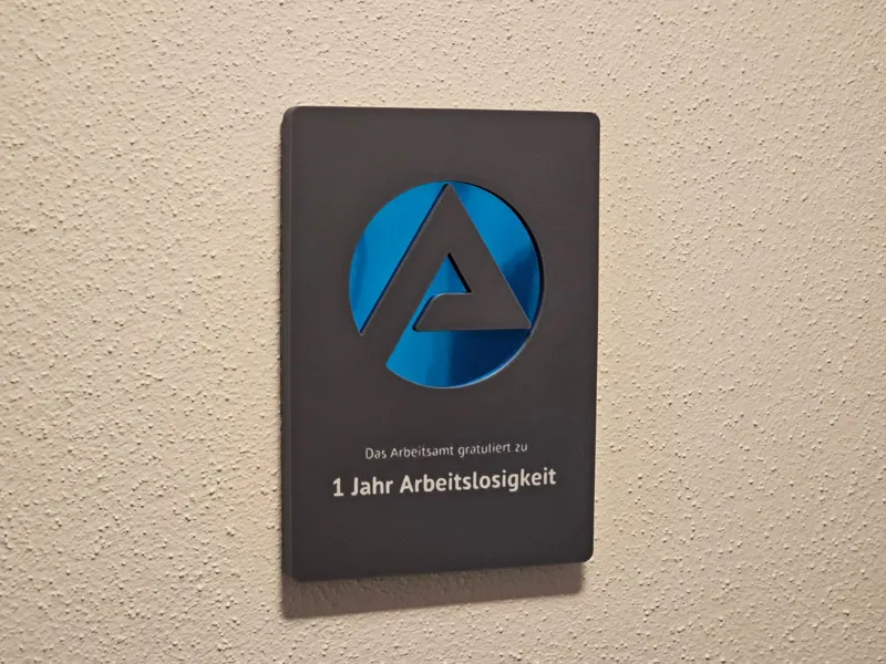 Arbeitslosen Trophäe