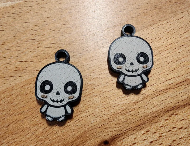 Cute Skeleton Earrings & Keychains