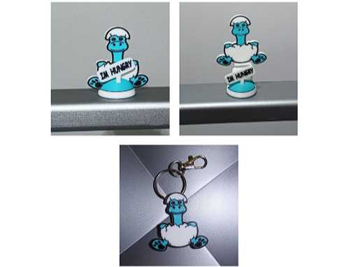 Cute Dinosaur Egg  springy - Display or keyring