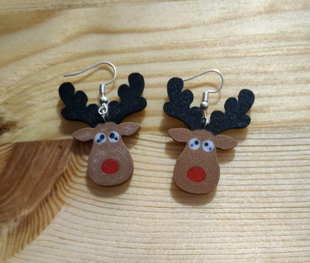 Rudolph Earrings view 2