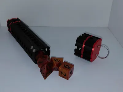 DND dice box keychain