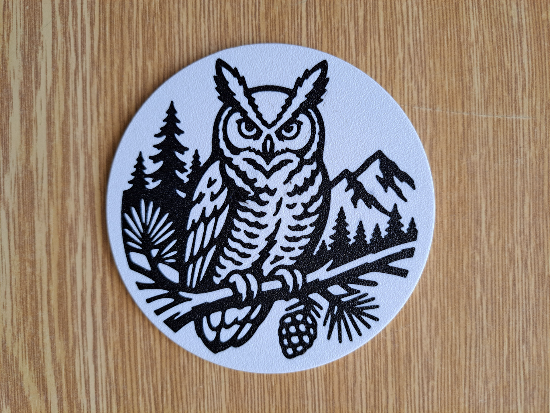 Mountain Owl Branch Coaster