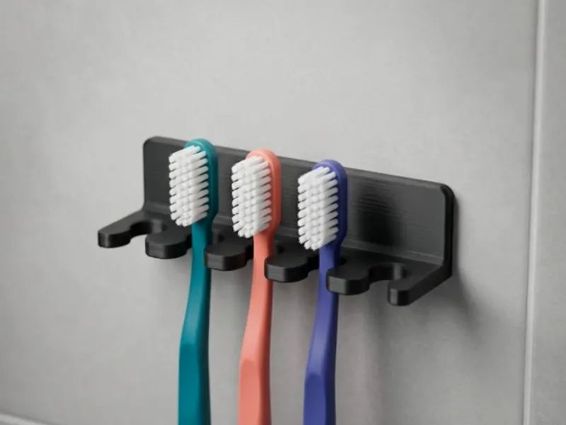 Gravity-Grip Wall-Mounted Toothbrush Holder 