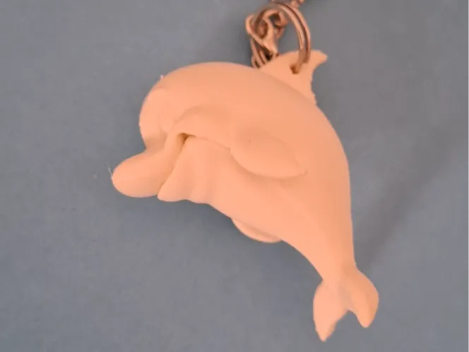 Schlüsselanhänger in Form eines Delfins in 3d