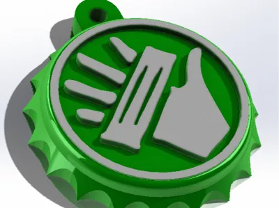 Speed Cola Bottle Cap Key Chain