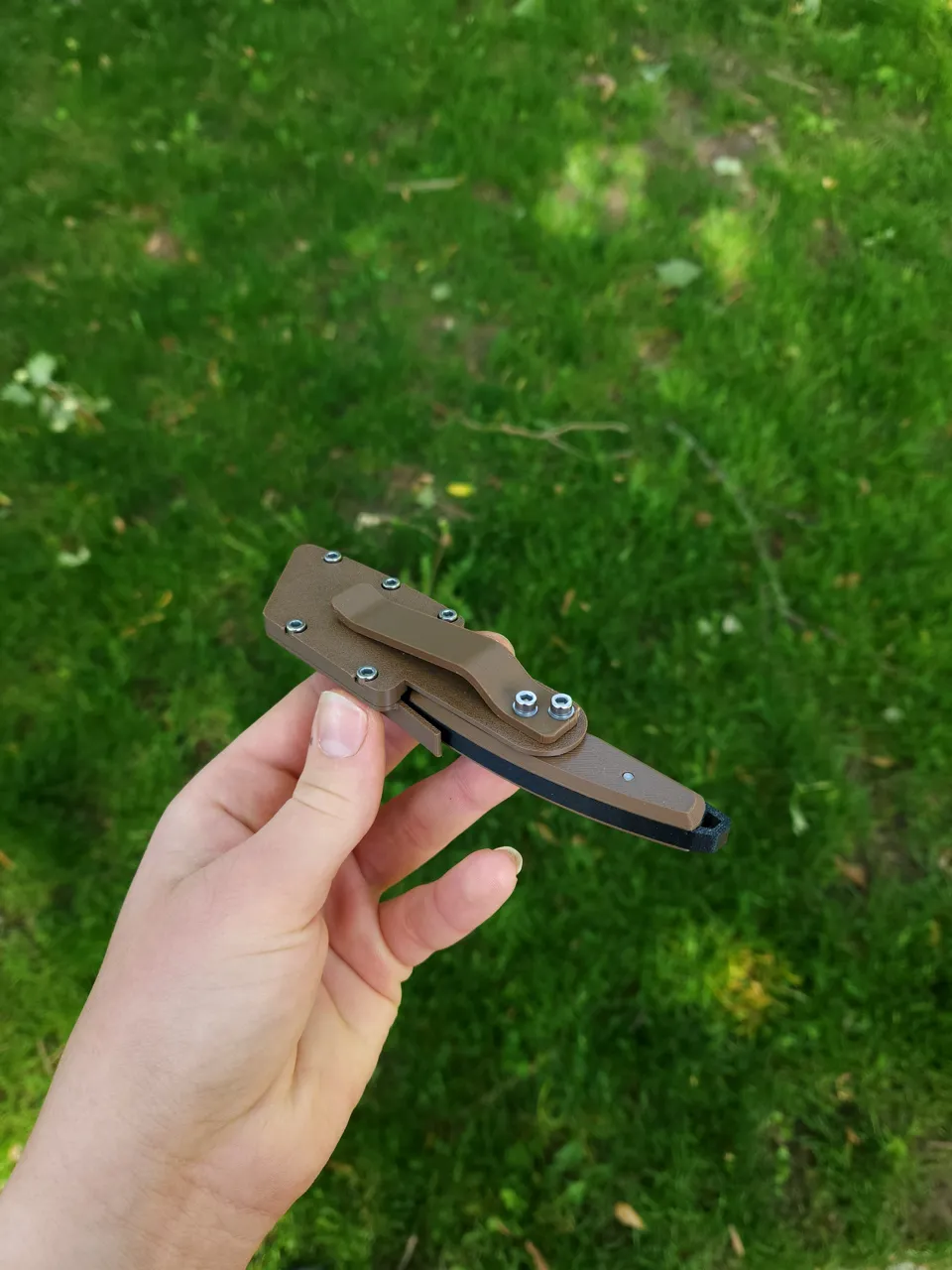 EDC Utility knife, fixed blade with sheath. view 3