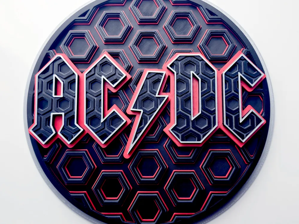 AC/DC Dimensional Mosaic by w3r3wolv3s MakerWorld: Download Free 3D Models