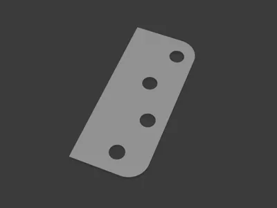 Door shim - Four hole - 3mm