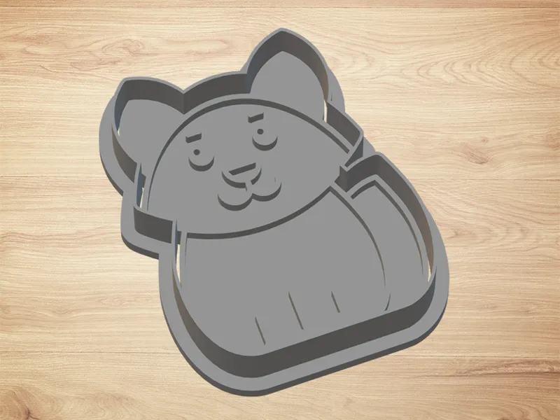 cookie cutter fox - cutter and stamp