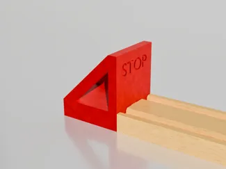 Weibliches End Stop Element für Brio und Ikea rail