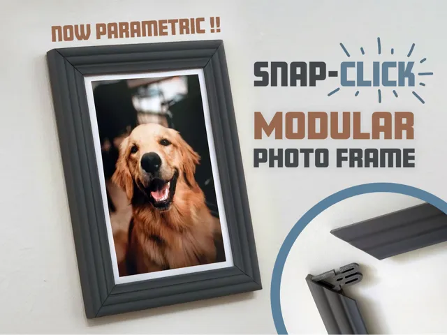 Snap-Click Parametric Photo Frame - Modern Classic