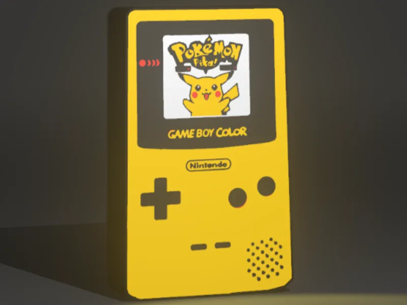 Game Boy Color Yellow Light Box
