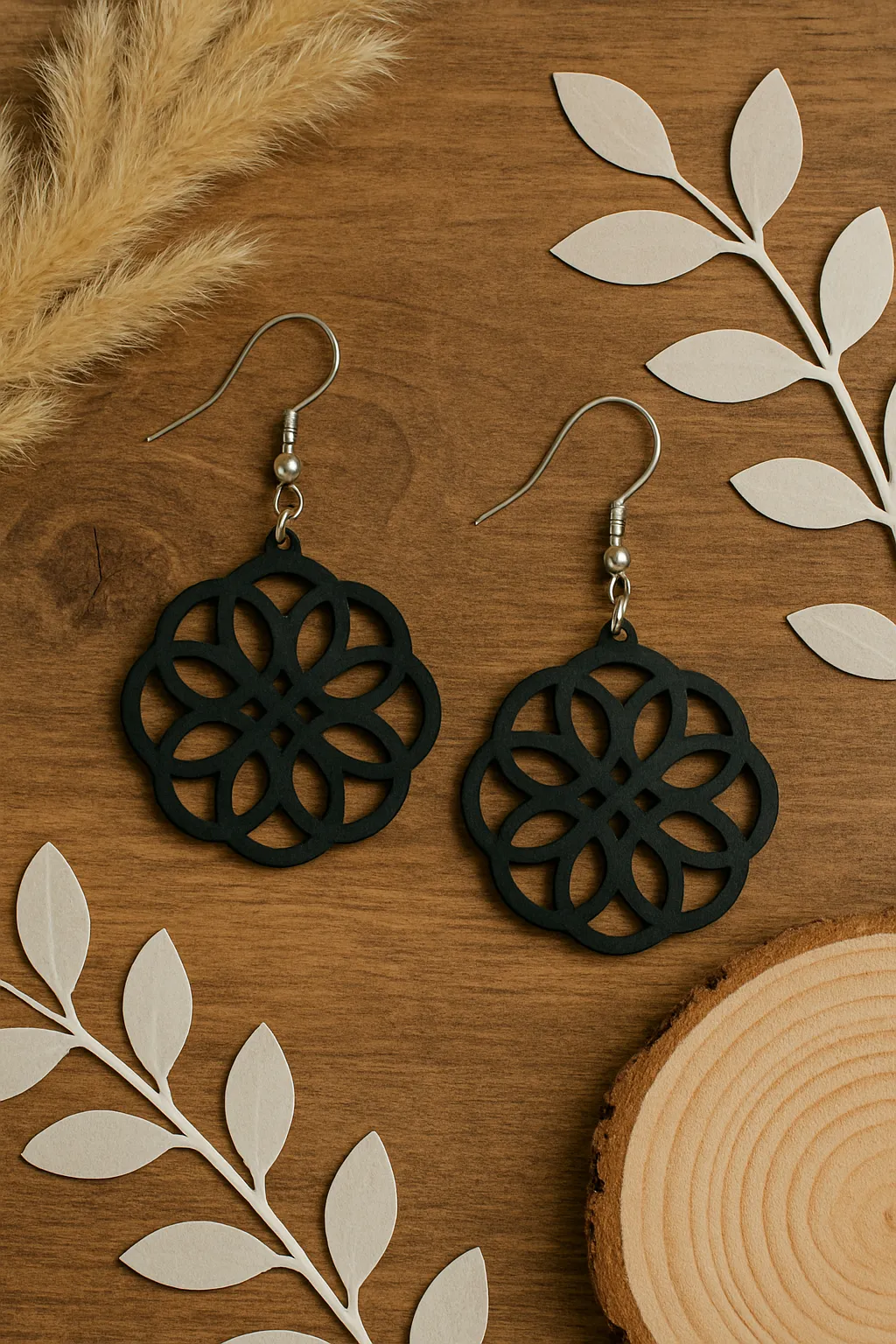 Floral Mandala Earrings view 3