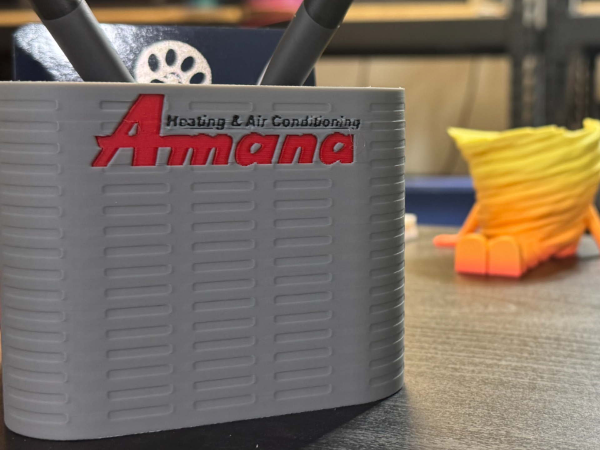 HVAC Amana Unit Pen Holder & Business card holder