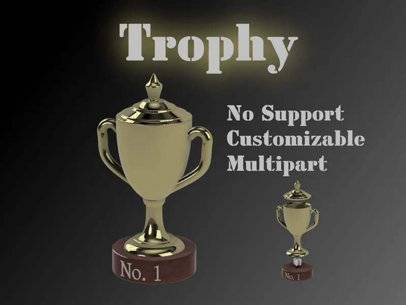 Trophy Cup Award Customizable