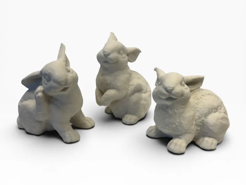 Realistic Bunny Statues