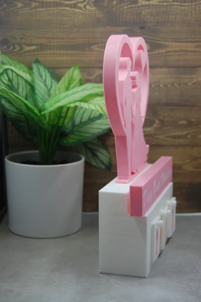 Days Until Wedding Countdown - Bridal Countdown - Free 3D Print Model ...