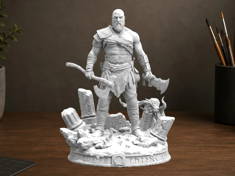 Kratos: God of War statue