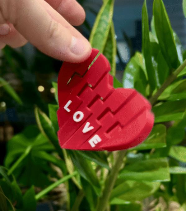 Articulated Heart Key Chain