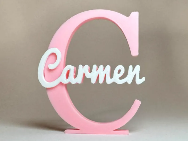 Placa de Identificação 3D - Carmen