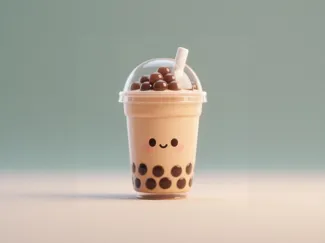 珍珠奶茶-仿真饮料微缩食玩-儿童涂色过家家玩具