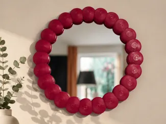 Cadre miroir boule "Rosace"