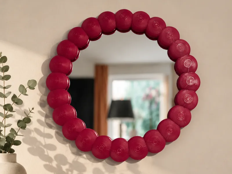Cadre miroir boule "Rosace"