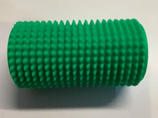 Massage roller with a practical hole for straps