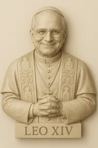 Bas-relief du pape Léon XIV — photo 4