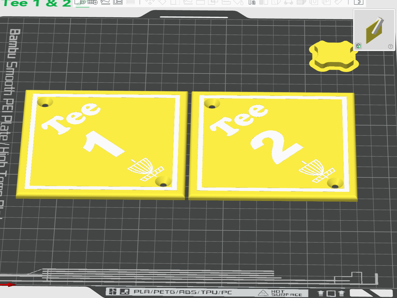 Disc golf Course Tee Signs 3D model