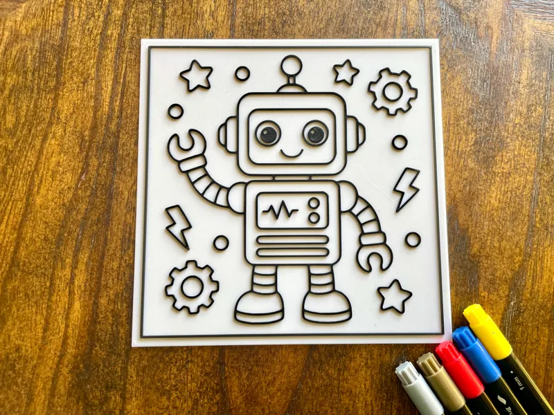 Robot Coloring Page