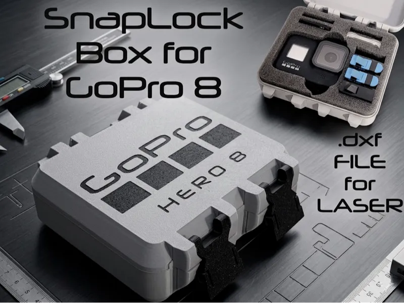 SnapLock safety box case for GoPro hero 8 