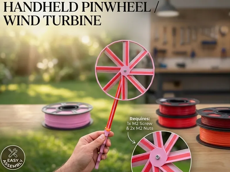 Handheld Pinwheel / Wind Turbine (Easy Assembly)
